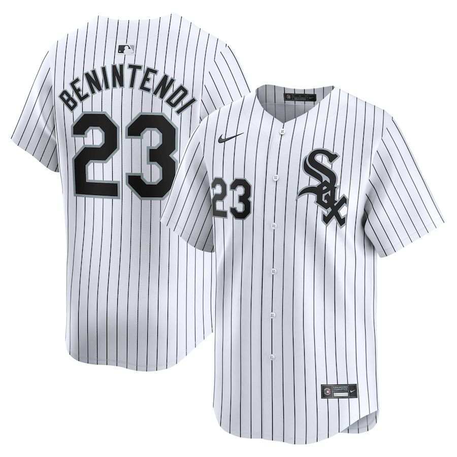 Men Chicago White Sox #23 Andrew Benintendi Nike White Home Limited Player MLB Jersey->->MLB Jersey